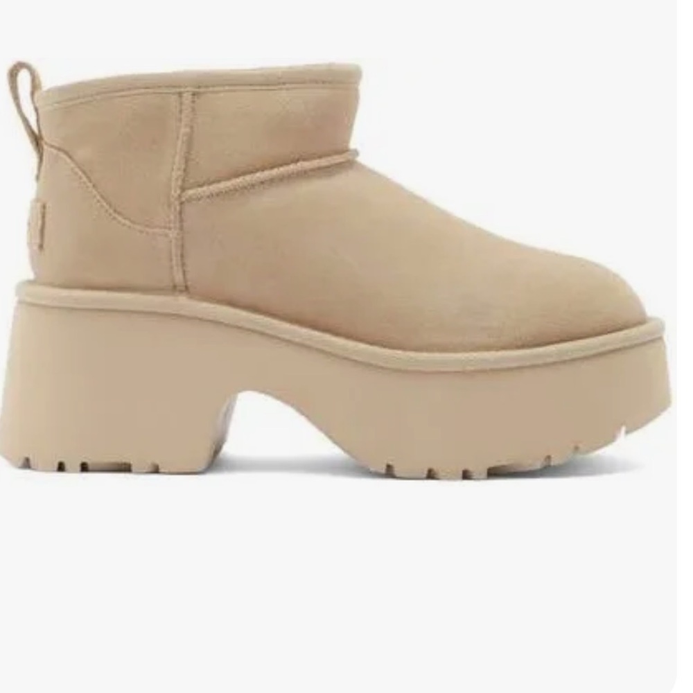 UGG Tan Platform Ankle Boots